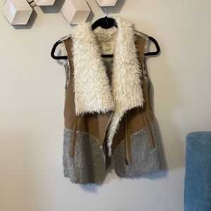Anthropologie fur and fleece vest